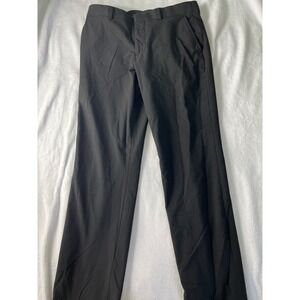 J.Ferrar Mens Slim Fit Dress Pants Black 30x30 Recycled Polyester Blend Trousers